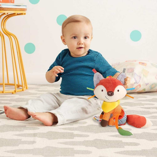 Skip Hop Fox Bandana Buddies Baby Activity Plush Toy w/ Removable Soft Teether