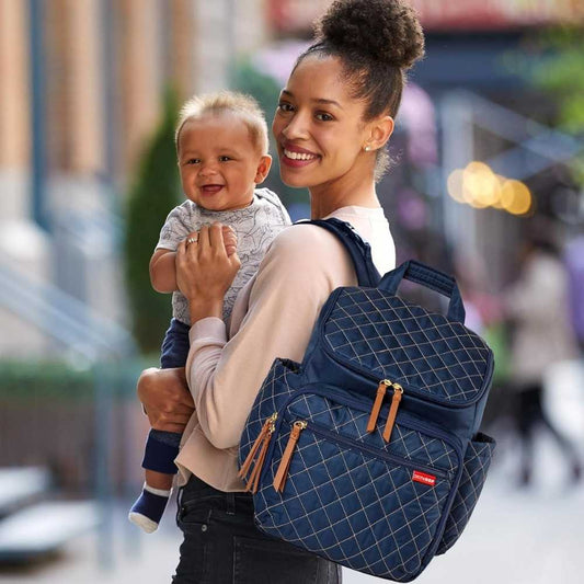 Skip Hop Forma Backpack Multi-Function Baby Travel Bag with Changing Pad - Navy