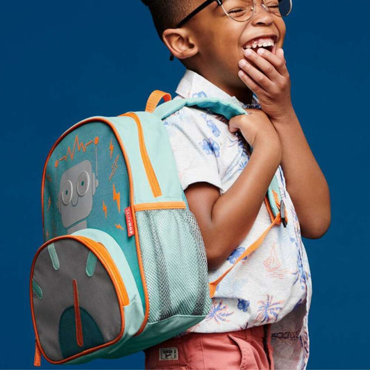 Skip Hop Spark Style Little Kid Backpack- Robot Design