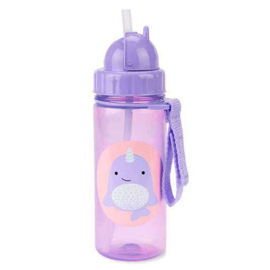 Skip Hop Zoo Straw Bottle 13-oz.- Narwhal Design