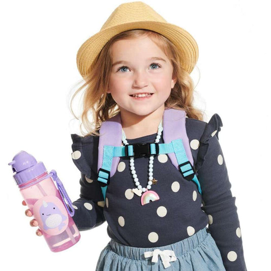 Skip Hop Zoo Straw Bottle 13-oz.- Narwhal Design