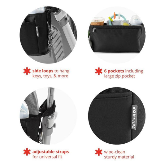 Skip Hop Grab & Go Ultra Stroller Organizer- Black