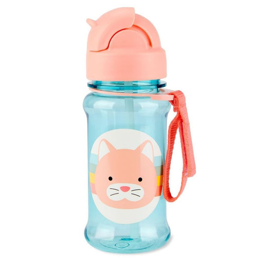Skip Hop ZOO 12 oz Straw Bottle With Tritan Renew - Cat