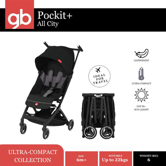 Good Baby Pockit+ All-City Stroller - Black