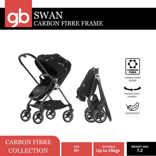 Good Baby Swan Carbon Fibre Stroller - Black