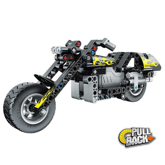 i.M Master Pull Back Motorcycle Building Blocks