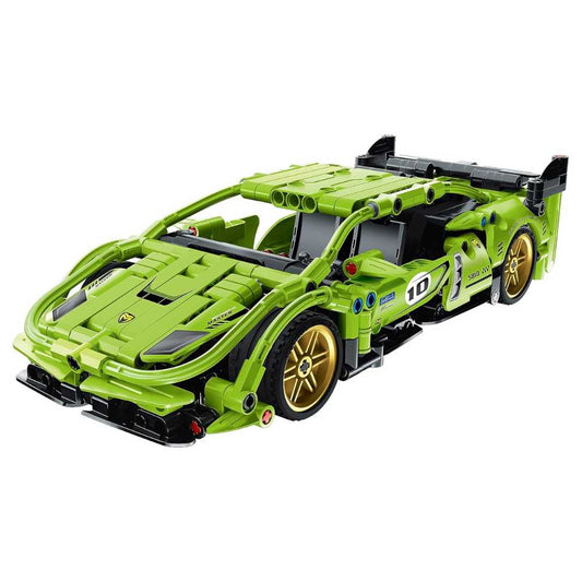 i.M Master Pull Back Super Car Green Building Blocks