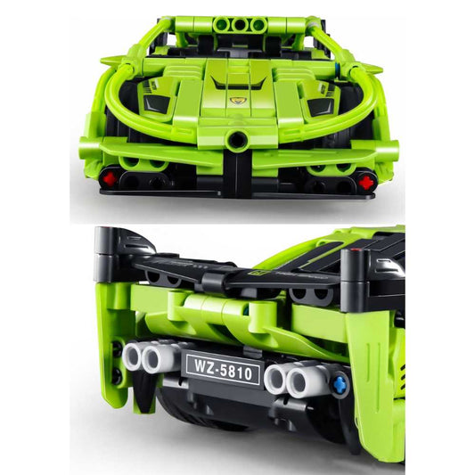 i.M Master Pull Back Super Car Green Building Blocks
