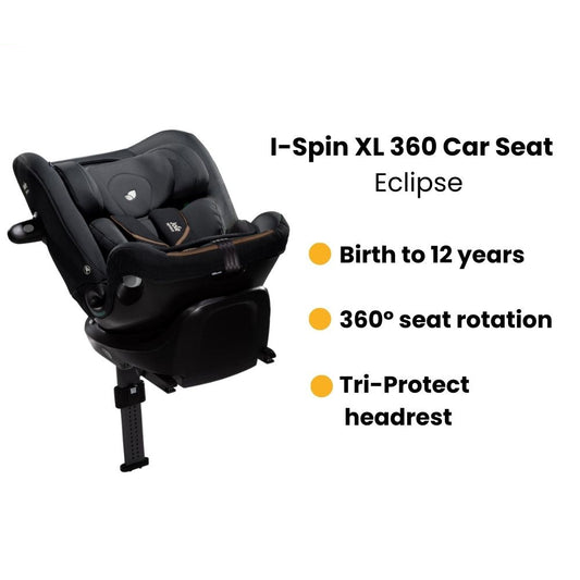 Joie I-Spin XL 360º Multi-age Car Seat Suitable Up To 12 Years Old- Eclipse