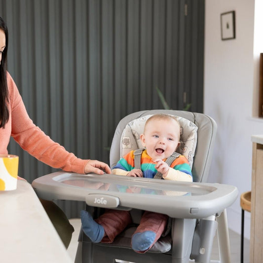 Joie Multiply 6in1 High Chair Suitable From Birth To 6 Years Old- Walnut Wood