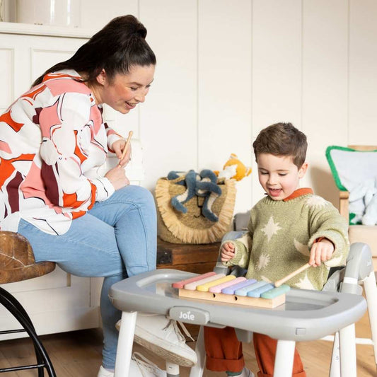 Joie Multiply 6in1 High Chair Suitable From Birth To 6 Years Old- Walnut Wood