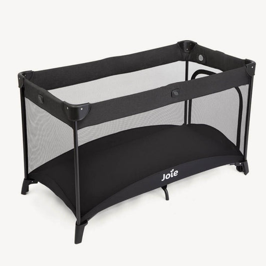 Joie Allura 120 Travel Cot  w/ Wheels & Bassinet Suitable From Birth to 15kg- Shale