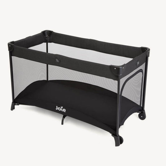Joie Allura 120 Travel Cot  w/ Wheels & Bassinet Suitable From Birth to 15kg- Shale