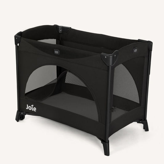 Joie Kubbie Sleep Bedside Crib & Travel Cot Suitable From Birth to 15kg- Shale