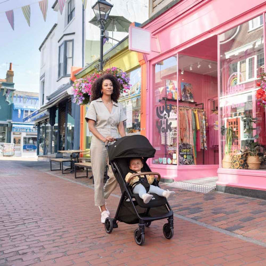 Joie Pact Pro Stroller with Rain Cover & Adaptor Suitable From Birth Up To 22kg- Oak