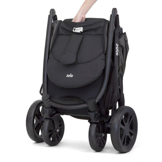Joie Litetrax 4 Travel System with Rain Cover & Foot Muff Suitable From Birth to 15kg- Coal