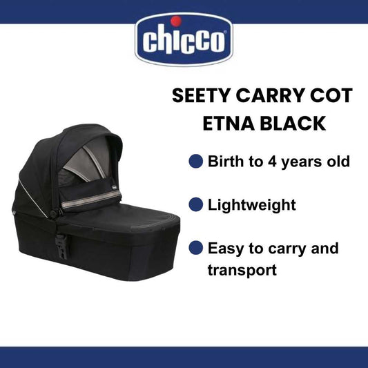 Chicco Seety Carry Cot Suitable Up to 22kg- Etna Black