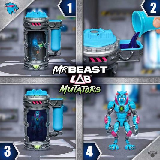 Mr. Beast Lab Mutators Beast Chamber Iconic Panther Figure w/ Articulation For Boys 5 Years Old Up