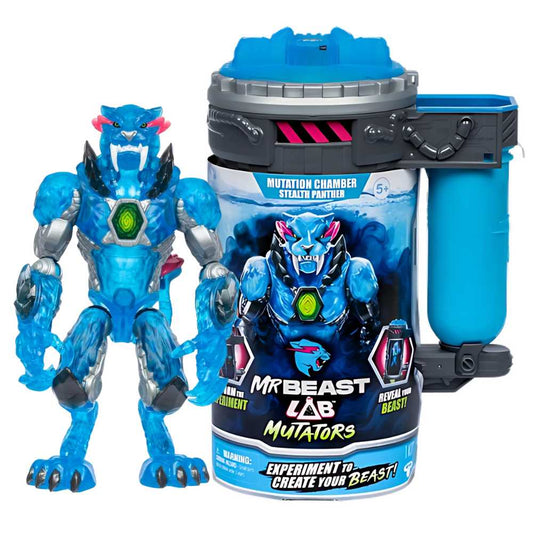 Mr. Beast Lab Mutators Beast Chamber Stealth Panther Figure w/ Articulation For Boys 5 Years Old Up