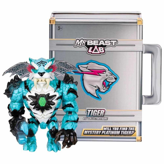 Mr. Beast Lab Collector 6.25" Tiger Collector Figure w/ Articulation For Boys 5 Years Old Up