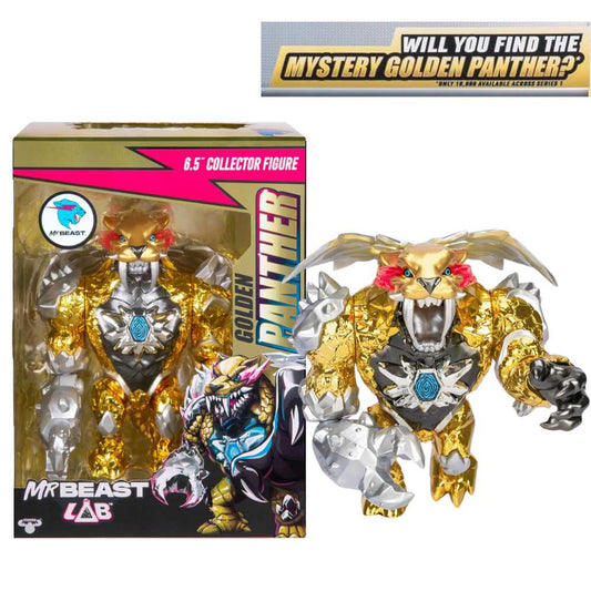 Mr. Beast Lab Collector 6.25" Panther Collector Figure w/ Articulation For Boys 5 Years Old Up