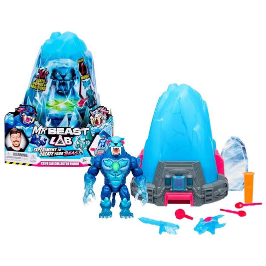 Mr. Beast Lab Single Pack Cryo Lab Collector Figure w/ Lights & Sounds Playset For Boys 5 Years Old Up