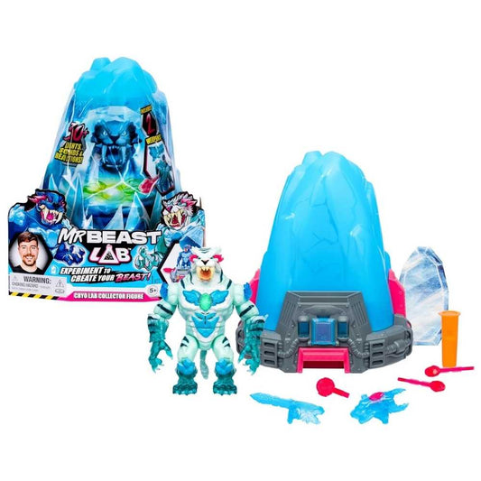 Mr. Beast Lab Single Pack Cryo Lab Collector Figure w/ Lights & Sounds Playset For Boys 5 Years Old Up