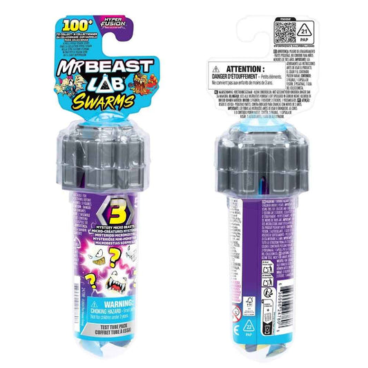 MrBeast Lab Swarms S3 Hyper Fusion Series 3-Pack Lab Swarms Test Tube Micro Beasts Toy For Kids 5 Years Old Up