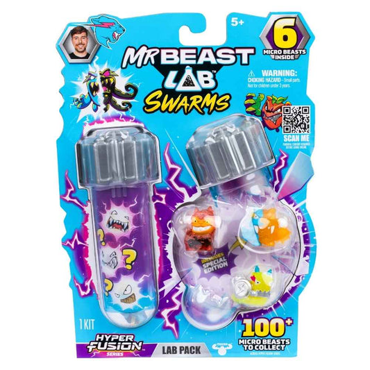 MrBeast Lab Swarms S3 Hyper Fusion Series 6-Pack Lab Swarms Micro Beasts Toy For Kids 5 Years Old Up