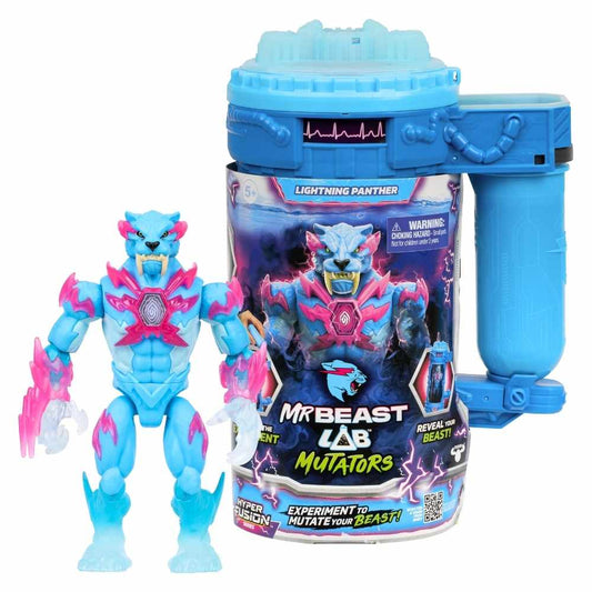 MrBeast Lab S2 Hyper Fusion Mutators Lightning Panther Experiment & Reveal Panther Figure For Kids 5 Years Old Up