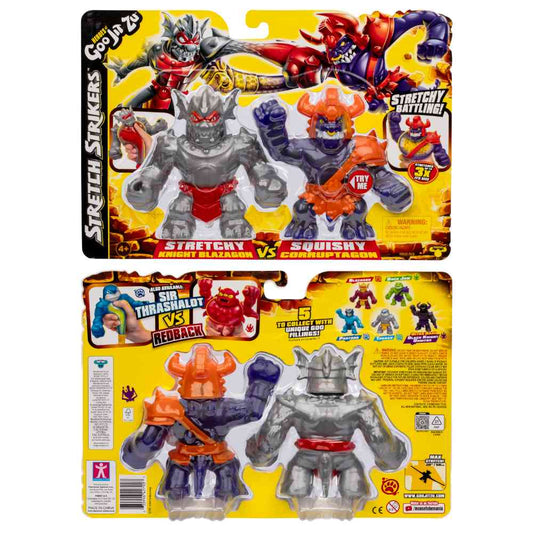 Heroes of Goo Jit Zu S11 Stretch Strikers Pack Knight Blazagon Vs Gladiator Corruptagon