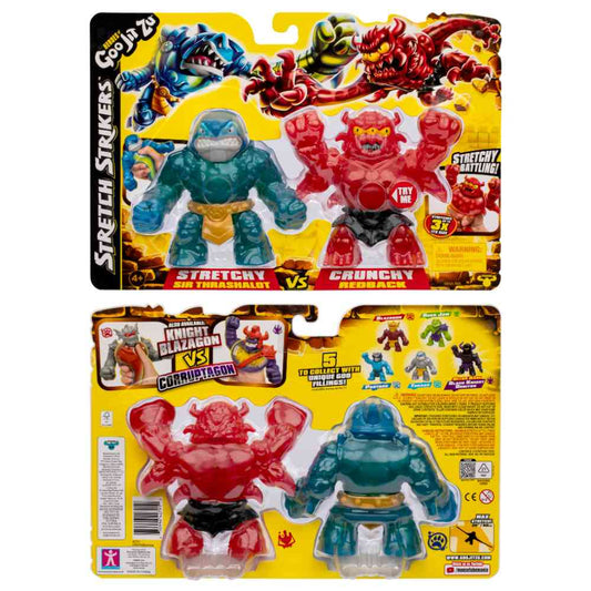 Heroes of Goo Jit Zu S11 Stretch Strikers Pack Sir Thrashalot Vs Barbarian Redback