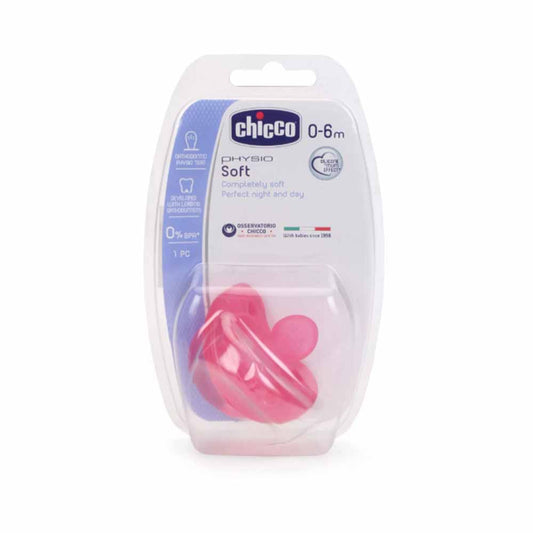 Chicco Giotto Physio Soft Soother Silicone 0-6M 1piece Pink