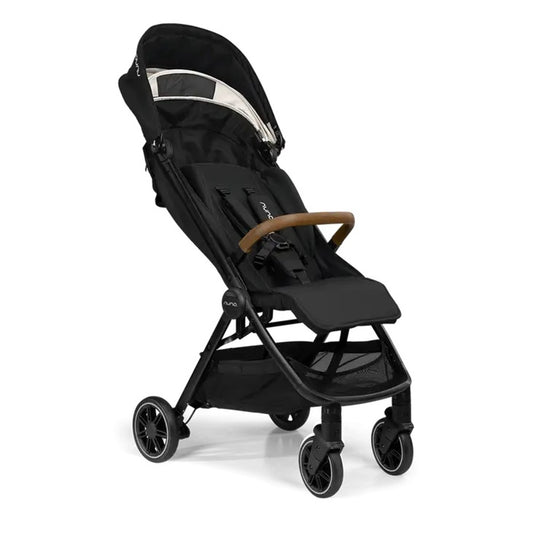 Nuna Trvl Stroller with Rain Cover & Travel Bag - Caviar