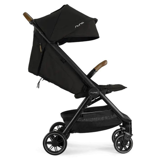 Nuna Trvl Stroller with Rain Cover & Travel Bag - Caviar