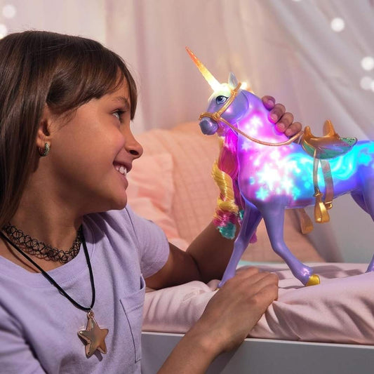 Unicorn Academy Rainbow Light-Up Wildstar Unicorn FigureÂ w/ Lights & Sounds For Girls 4 Years Old Up