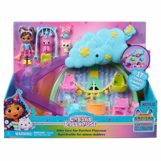 Gabby's Dollhouse Kitty Care Ear Purrfect Playroom Playset