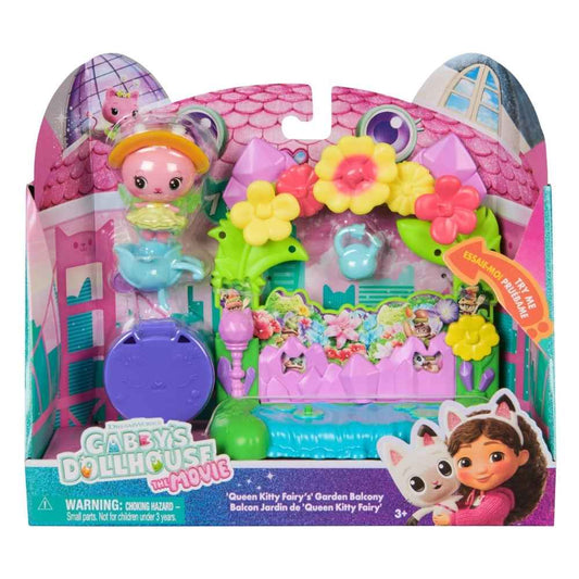 Gabby's Dollhouse The Movie Queen Kitty Fairy's Garden Balcony Playset
