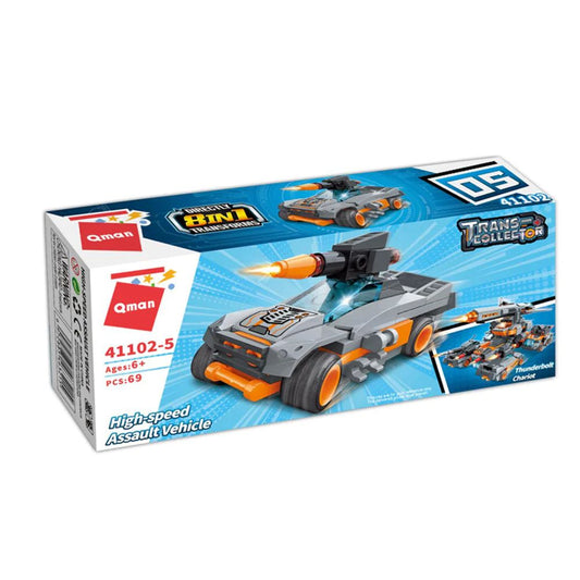 QMAN Building Blocks Collector Thunderbolt Chariot Vehicle