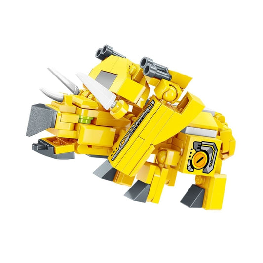 QMAN Trans-Collector - Horned Dinosaur Magic Cube Direct Transform Building Blocks