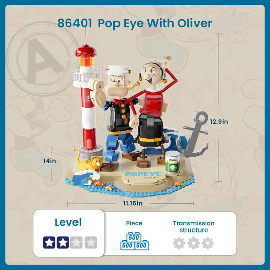 Pantasy x Popeye- Popeye w/ Olive Building Blocks