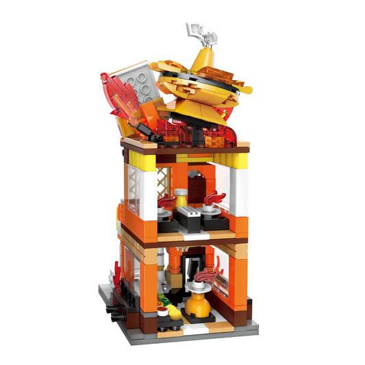 Keeppley Pokemon Charmander Hotpot Restaurant Shop Building Blocks