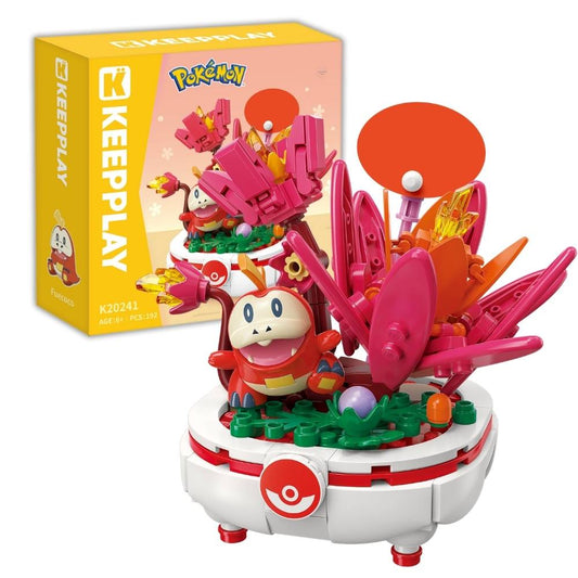 Keepplay Pokemon Potted Plant Series Fuecoco-Themed Building Blocks