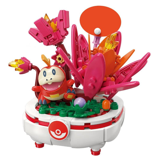 Keepplay Pokemon Potted Plant Series Fuecoco-Themed Building Blocks