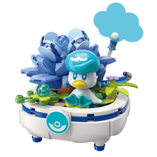Keepplay PokemonPotted Plant Series Quaxly-Themed Building Blocks
