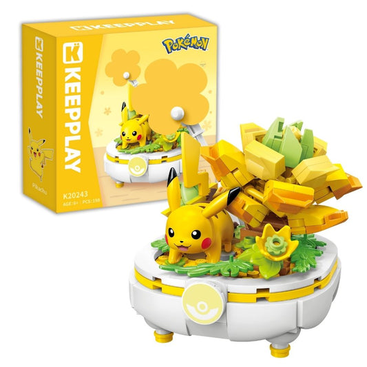 Keepplay Pokemon Potted Plant Series Pikachu-Themed Building Blocks
