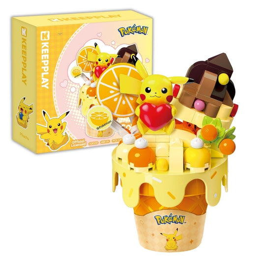 Keepplay Pokemon Ice Cream Cone Series Pikachu Cone Building Blocks