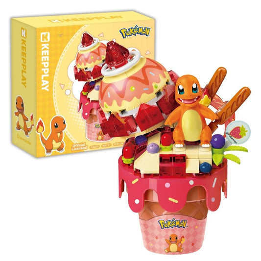 Keepplay Pokemon Ice Cream Cone Series Charmander Cone Building Blocks