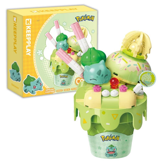 Keepplay Pokemon Ice Cream Cone Series Bulbasaur Cone Building Blocks