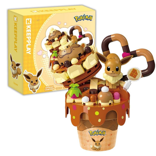 Keepplay Pokemon Ice Cream Cone Series Eevee Cone Building Blocks